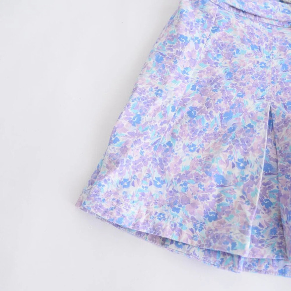 For Love & Lemon Marlo Mini Skirt Purple Floral Skirt M NWT - Picture 7 of 12